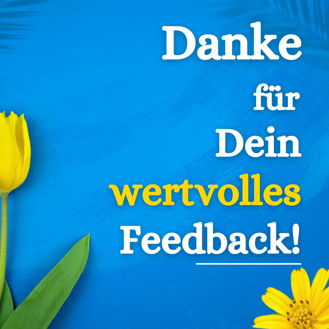 Danke für Feedback - Michael Schütte-Daubitz