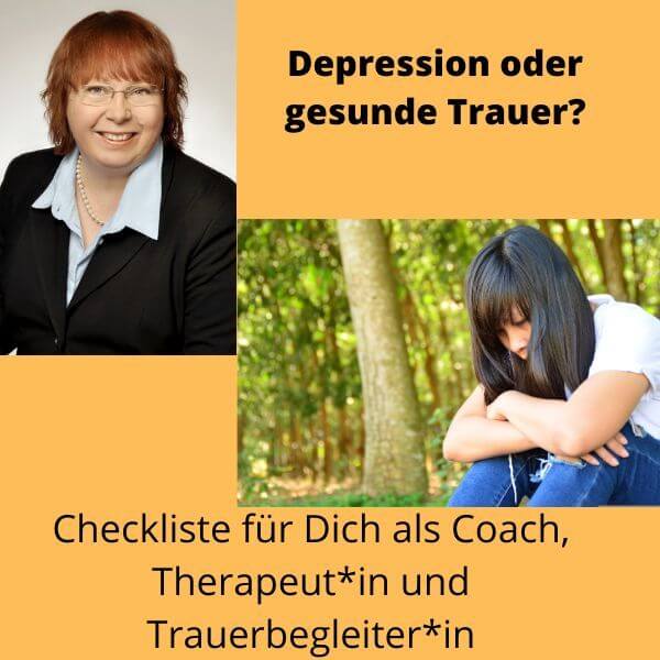 Foto Checkliste Depression Trauer - Monika Gute24h