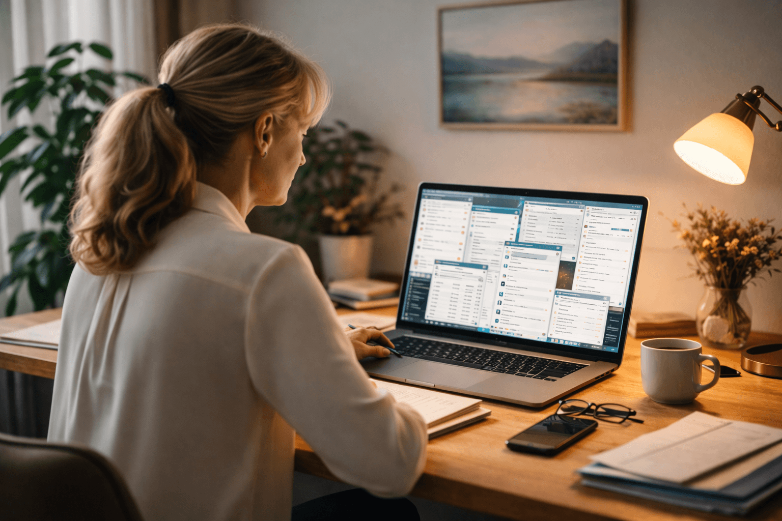 Frau am Laptop - Helga von Winter