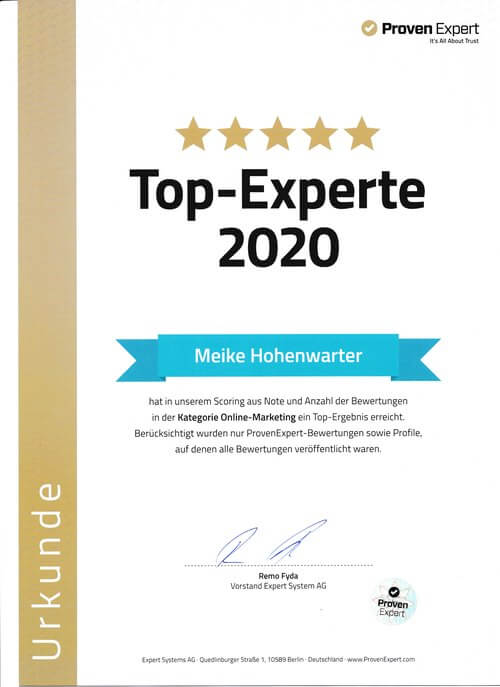 ProvenExpert Top-Experte 2020
