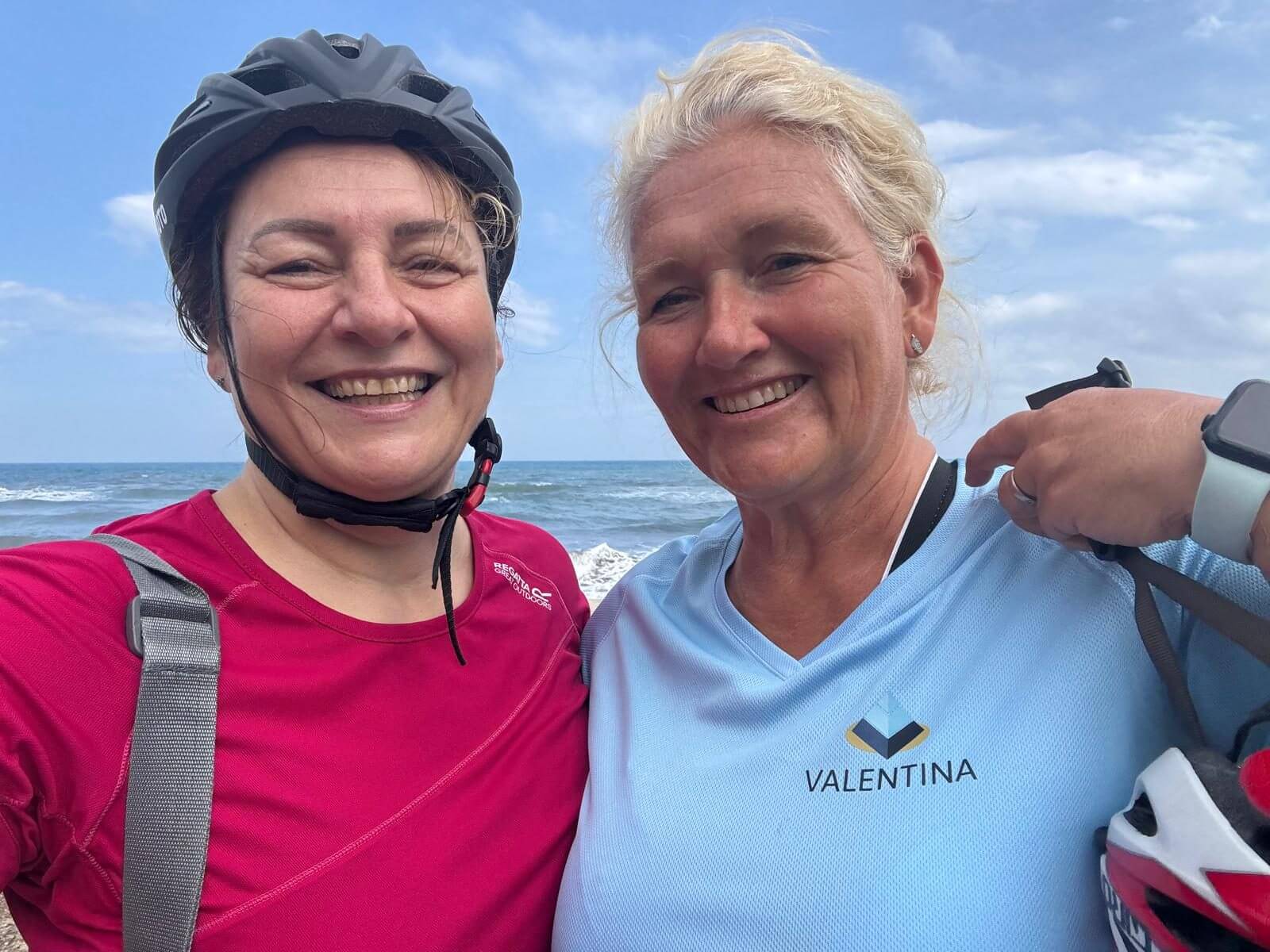 Meike Hohenwarter mit Valentina auf Fuerteventura